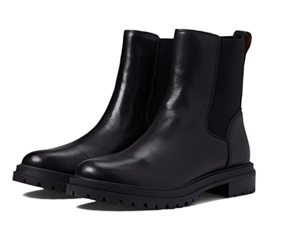 Madewell Womens The Bradley Chelsea Lugsole Boots Size 5.5 Black Leather NWOB